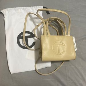 Telfar Small Cream Shopping Bag